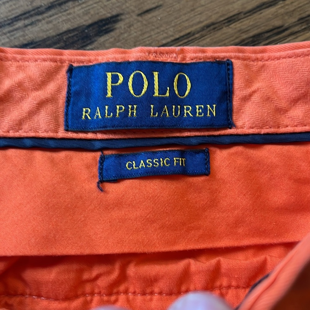 Polo by Ralph Lauren Orange Men’s Chino Shorts - Picture 3 of 3